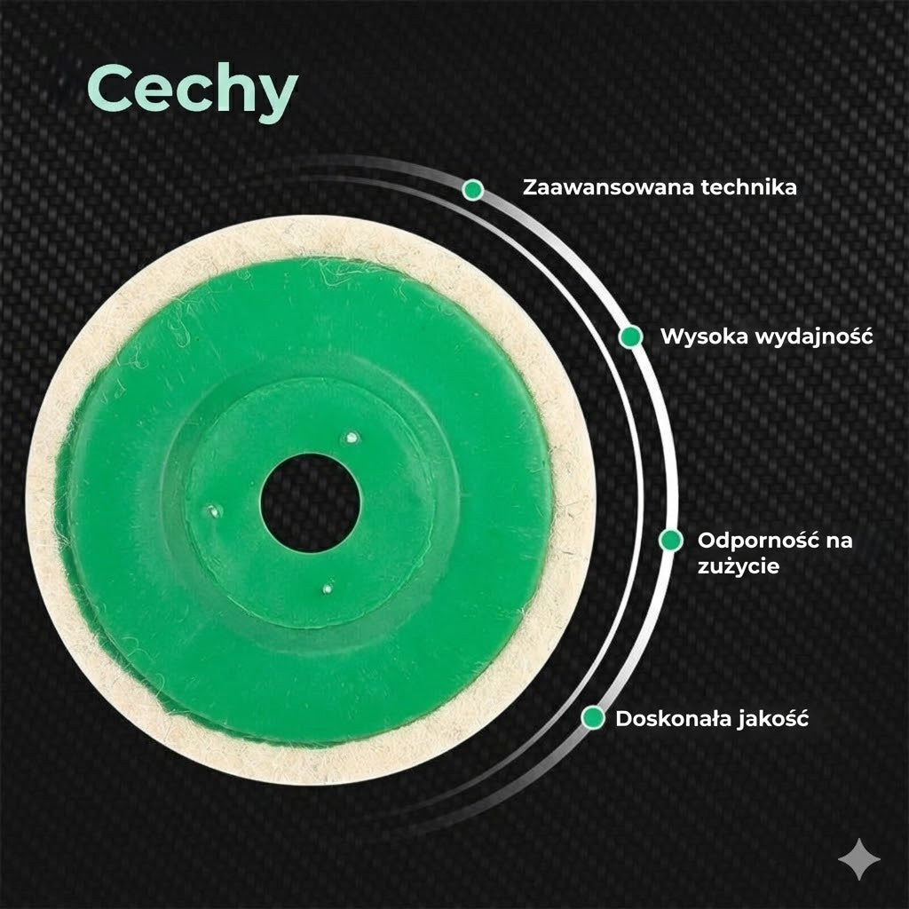 Filcowe tarcze polerskie do Dremel i narzędzi wielofunkcyjnych – zestaw 10 sztuk