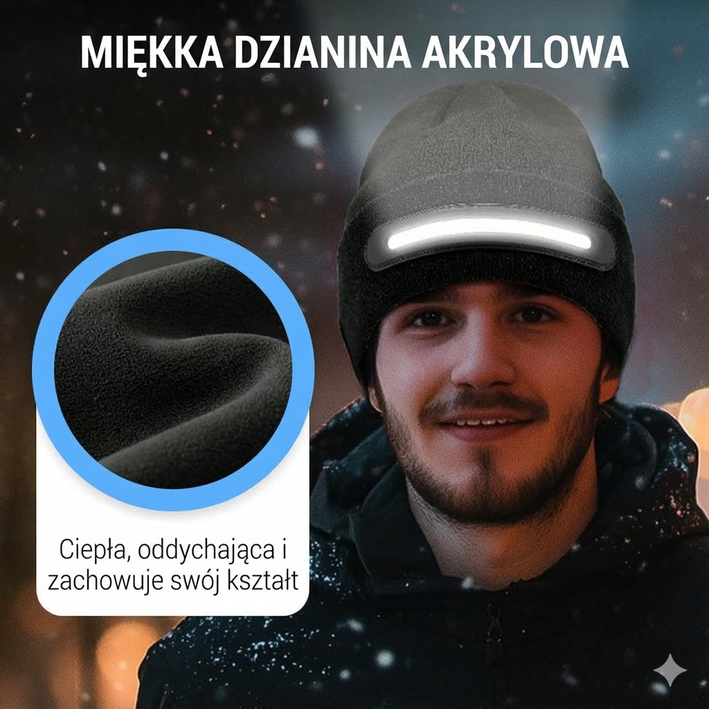 Inteligentna czapka — Bluetooth i oświetlenie LED