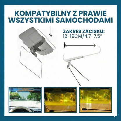 Dwufunkcyjny przedłużacz osłony przeciwsłonecznej do samochodu – osłona na dzień i noc