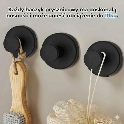 Nowoczesny haczyk na ręcznik do łazienki – System przyssawki z blokadą obrotową – Zdejmowany i wielokrotnego użytku – Bez uszkodzeń