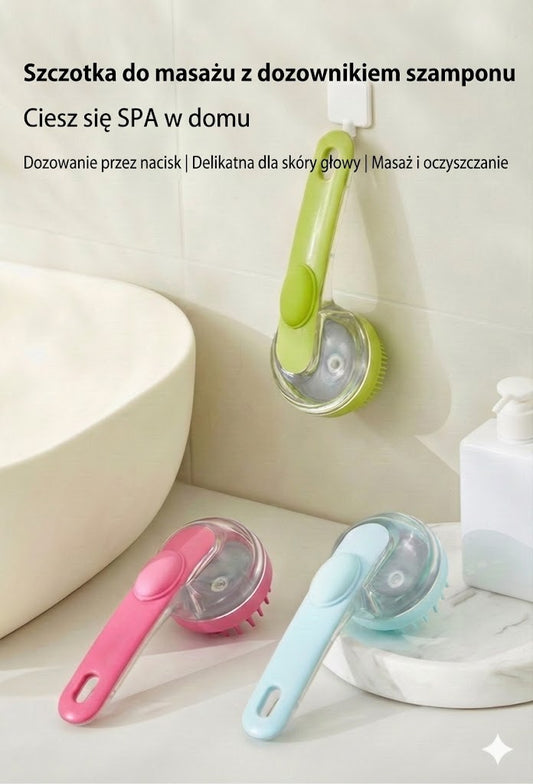 Szczotka do kąpieli psa z dozownikiem szamponu