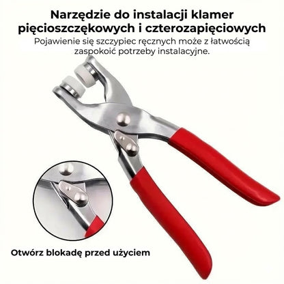 Zestaw szczypiec do zatrzasków SnapForge (w zestawie zatrzaski)