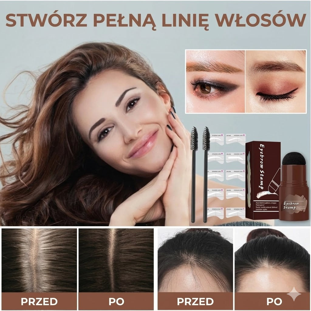 Profesjonalny zestaw stempli do brwi i szablonów – idealnie symetryczne brwi