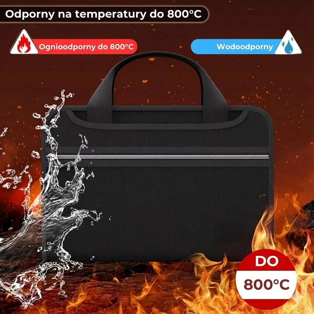 Ognioodporna torba na dokumenty A4 (z uchwytem)