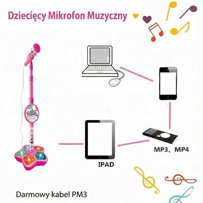 Ładowany mikrofon karaoke z funkcją Bluetooth