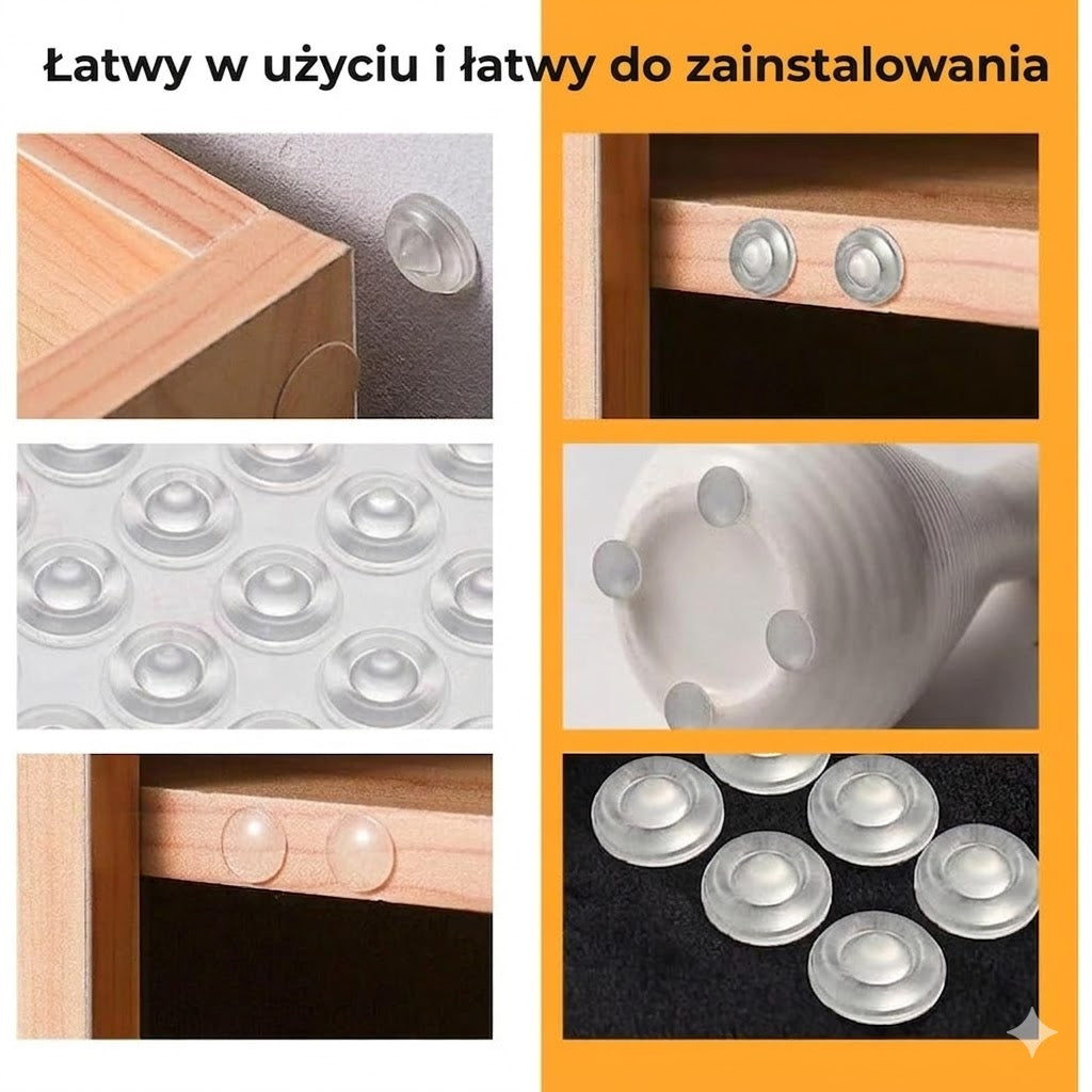Przezroczyste silikonowe podkładki ochronne do mebli (24 szt.)