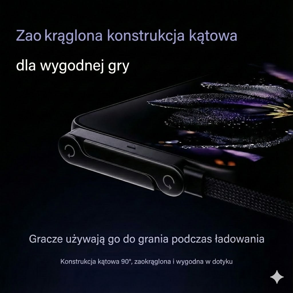 Kabel Type-C 2-w-1 z ukrytą podstawką – superszybkie ładowanie 240 W