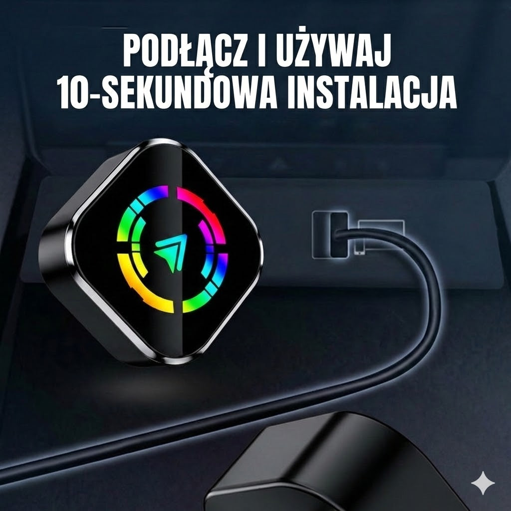 Bezprzewodowy adapter 2 w 1 do iPhone i Android Auto