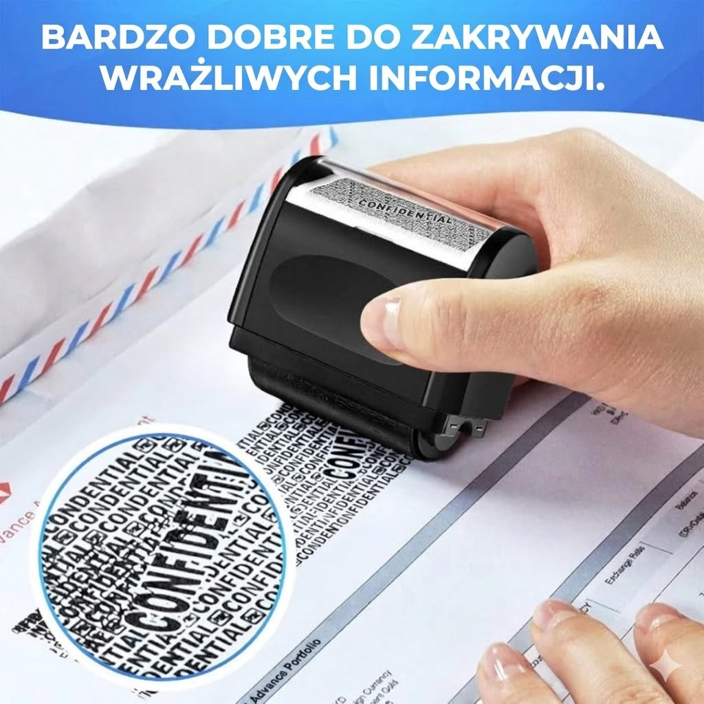 Pieczątka rolkowa do ochrony prywatności