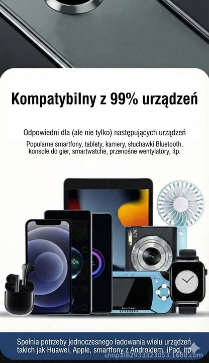 Ładowarka samochodowa 5-w-1 do przednich i tylnych siedzeń – z przedłużaczem