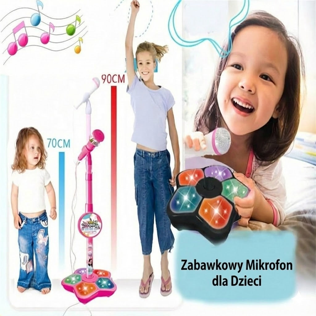 Ładowany mikrofon karaoke z funkcją Bluetooth