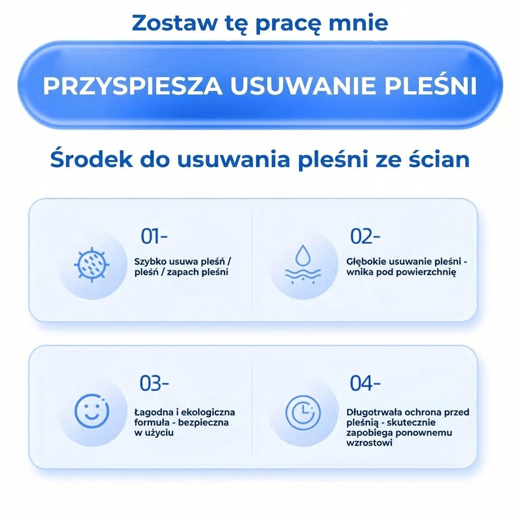 Silny spray do usuwania pleśni (natychmiastowy efekt)