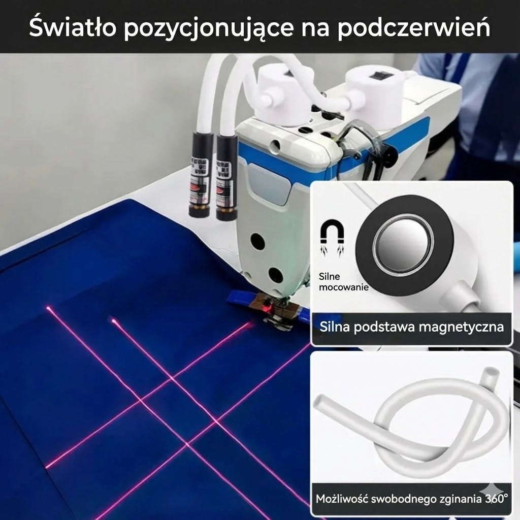 StitchLaser™ – laserowa prowadnica do maszyny do szycia, do prostych szwów