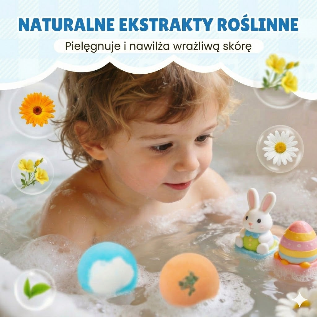 【Zestaw 12 szt.】Magiczne kule do kąpieli z niespodzianką – w środku zabawki z motywem morskich zwierząt