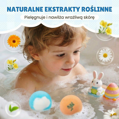 【Zestaw 12 szt.】Magiczne kule do kąpieli z niespodzianką – w środku zabawki z motywem morskich zwierząt