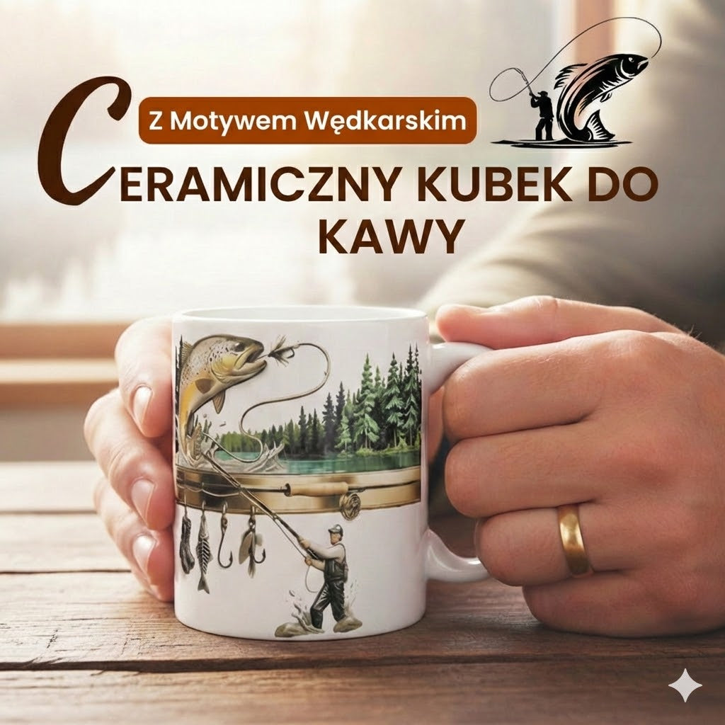 Kubek kawowy dla wędkarza – zabawny prezent