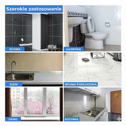 Narzędzie 3-w-1 do fugowania – usuwacz silikonu i szpachelka