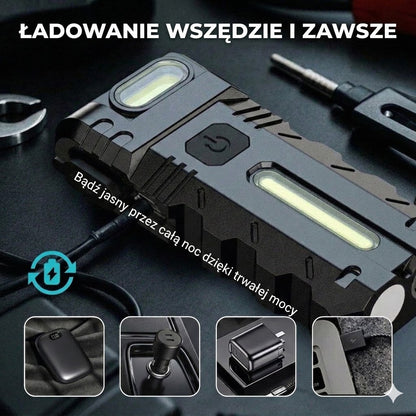 Akumulatorowa lampa robocza LED – Regulacja nachylenia 180°