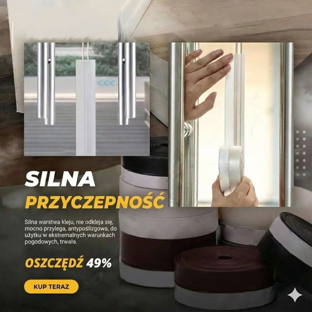 Uszczelka do drzwi 5 m – przeciwwiatrowa, przeciwkurzowa i dźwiękochłonna