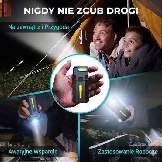 Akumulatorowa lampa robocza LED – Regulacja nachylenia 180°