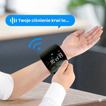 Cyfrowy nadgarstkowy ciśnieniomierz – duży wyświetlacz LED i pamięć