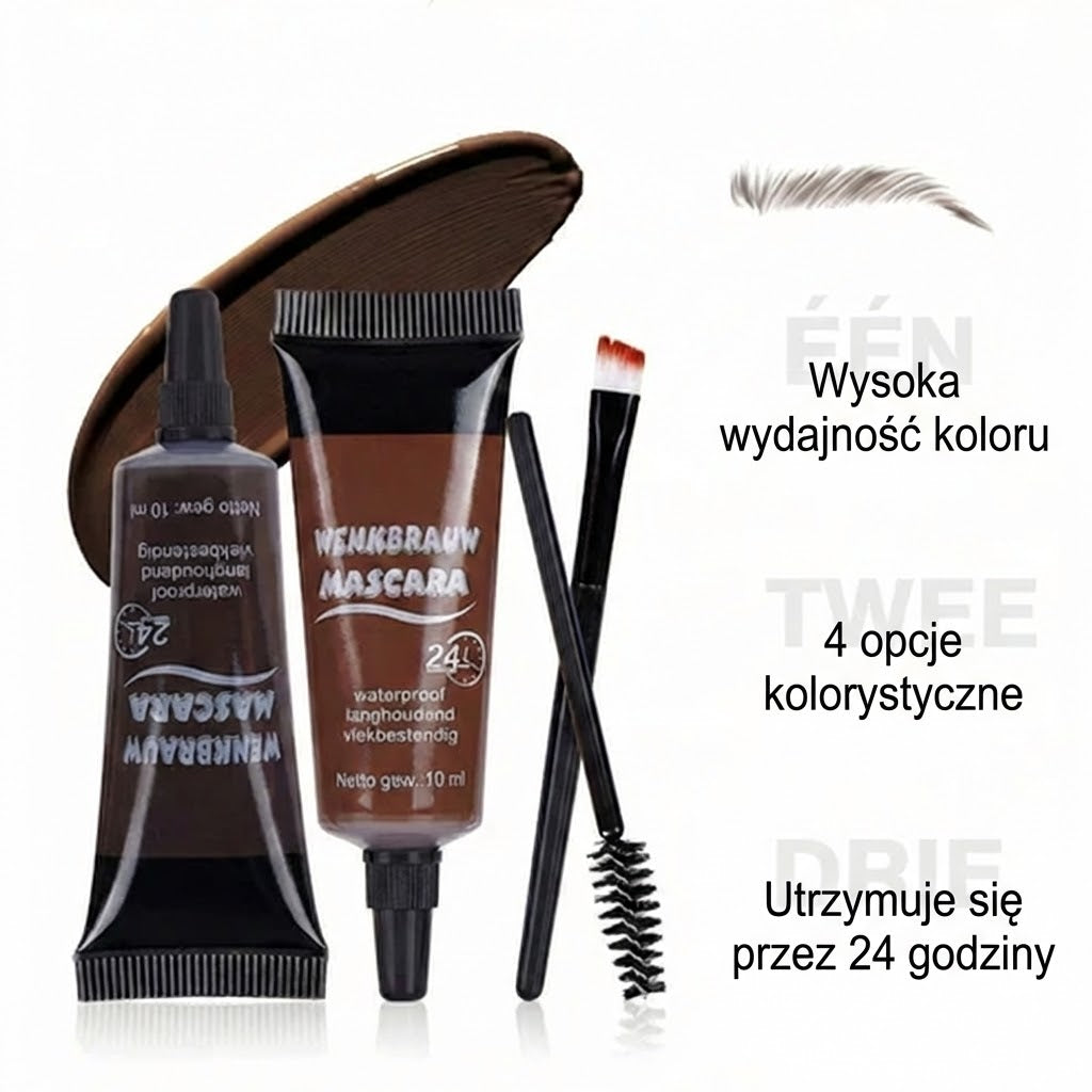 Zestaw do długotrwałego makijażu brwi – wodoodporna formuła