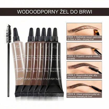 Zestaw do długotrwałego makijażu brwi – wodoodporna formuła
