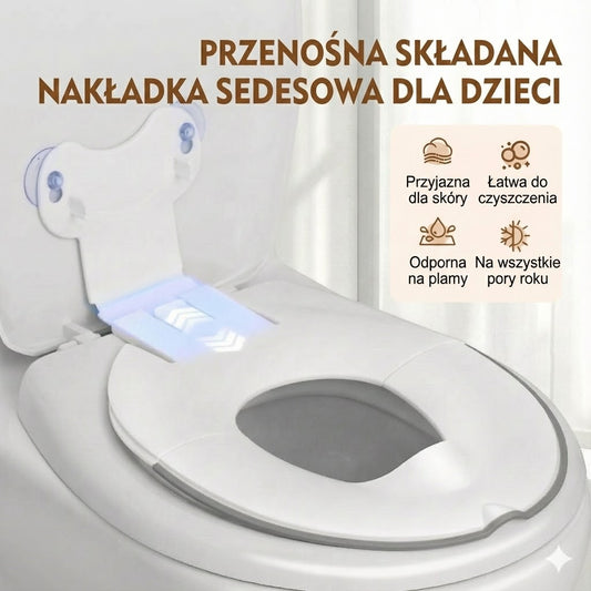 Przenośna, składana nakładka na sedes dla dzieci