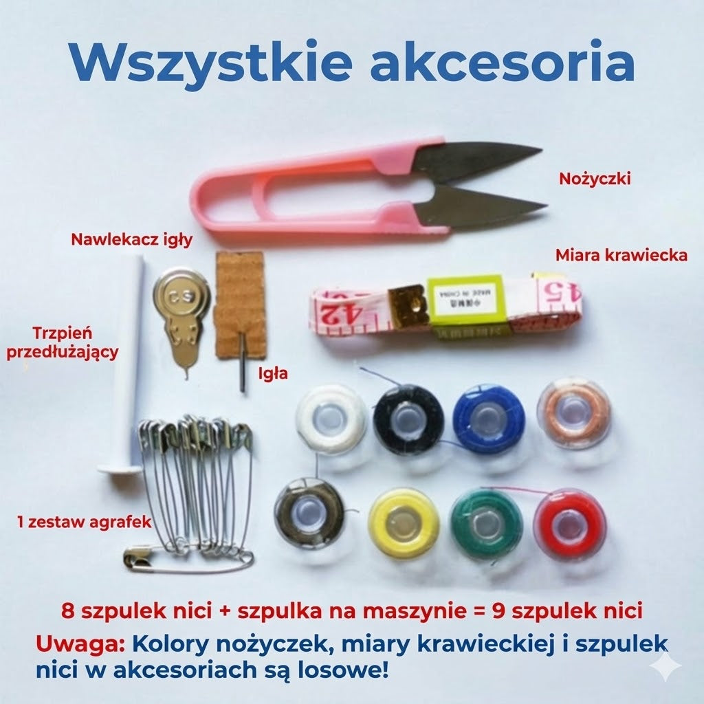Elektryczna ręczna maszyna do szycia – do ubrań i zasłon