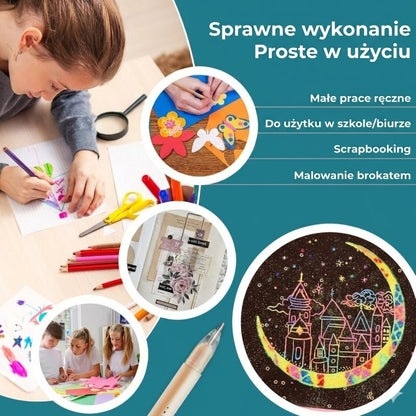 Pisaki z klejem z cienką końcówką – precyzyjny klej do scrapbookingu i tworzenia kartek (zestaw 6 sztuk)