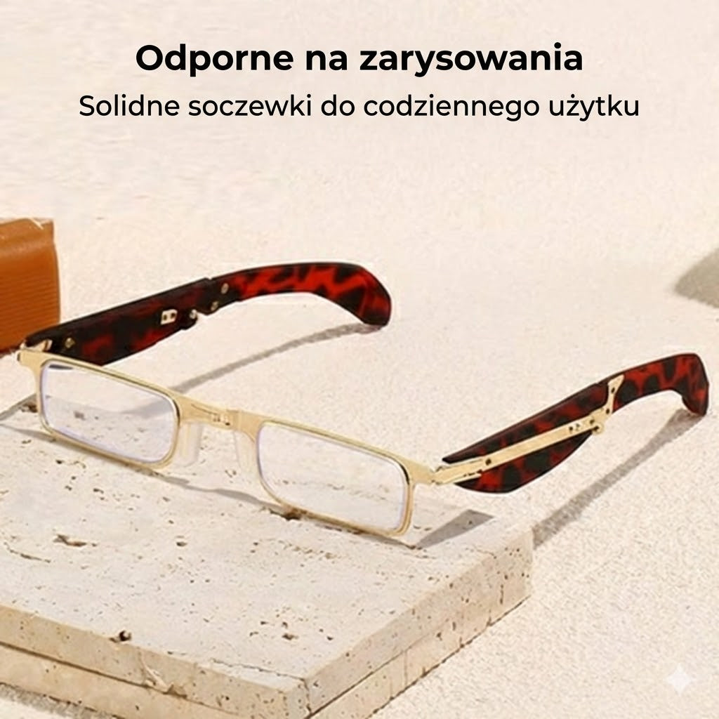 Składane okulary do czytania / komputerowe – filtr światła niebieskiego – składane (z etui)