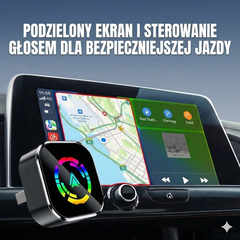 Bezprzewodowy adapter 2 w 1 do iPhone i Android Auto