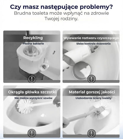 Higieniczna szczotka do WC z jednorazowymi gąbkami – (6–36 zapachowych wkładów)