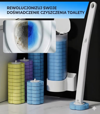 Higieniczna szczotka do WC z jednorazowymi gąbkami – (6–36 zapachowych wkładów)