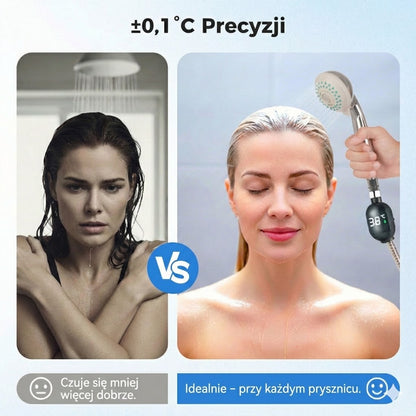 Cyfrowy termometr prysznicowy – LED bez baterii (bezpieczny dla niemowląt i dzieci)