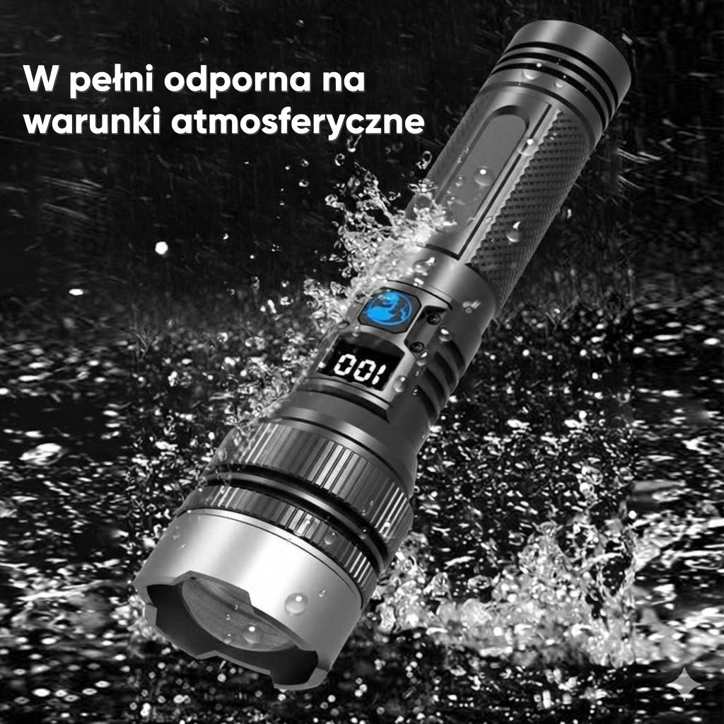 Taktyczna latarka z funkcją powerbanku