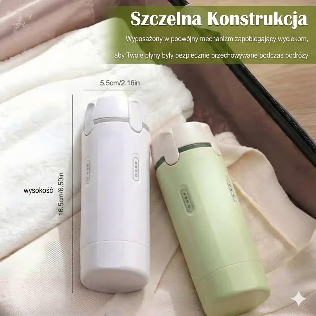 Zestaw 4 w 1 butelek podróżnych – przenośne, szczelne silikonowe butelki na kosmetyki