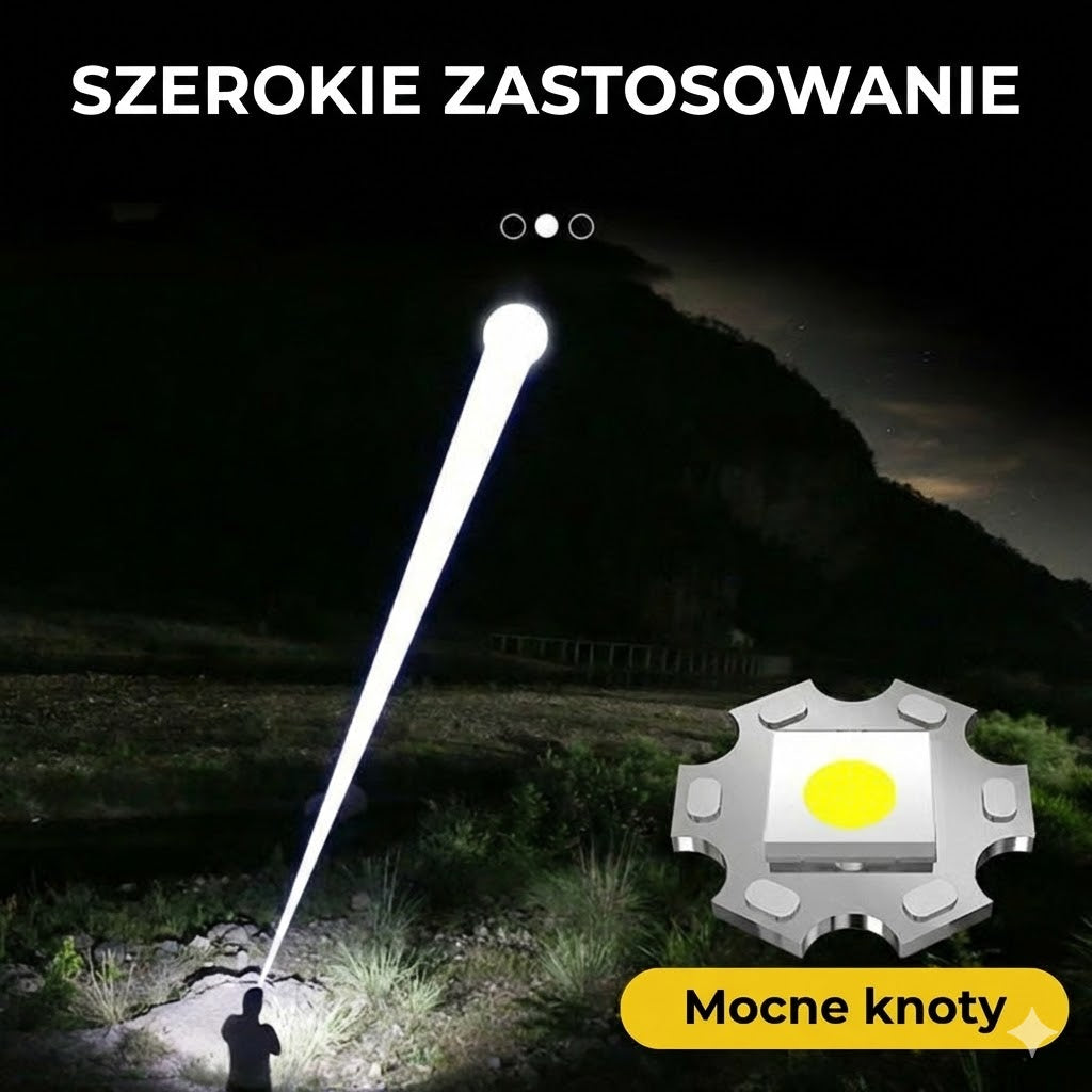 Taktyczna latarka z funkcją powerbanku