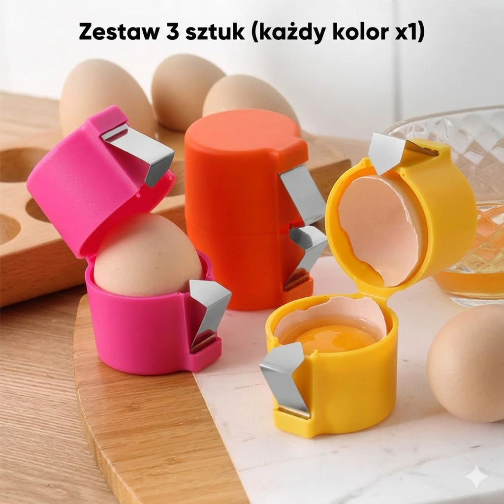 Idealny otwieracz do skorupki jajka z podstawką