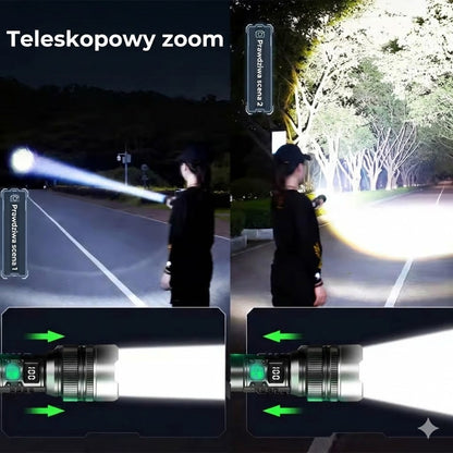 Taktyczna latarka z funkcją powerbanku