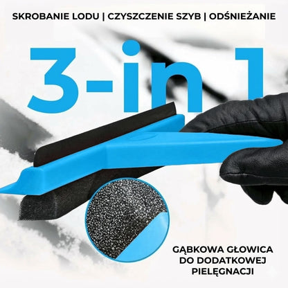 Zestaw 3-w-1 do skrobania lodu (szczotka i skrobaczka)
