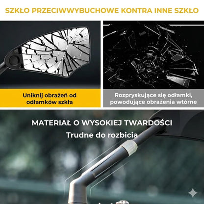 Regulowane lusterko wsteczne do kierownicy rowerowej – widok 360°