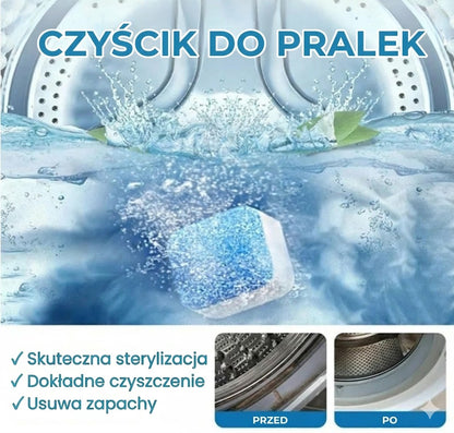 Tabletki do czyszczenia pralki – Usuwają kamień i nieprzyjemne zapachy – Głębokie czyszczenie – [Opakowanie 12 szt.] – Uniwersalne