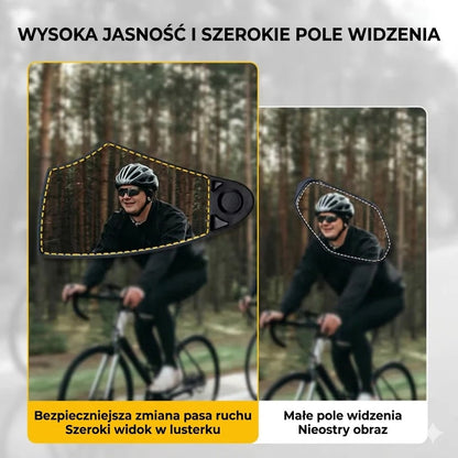Regulowane lusterko wsteczne do kierownicy rowerowej – widok 360°