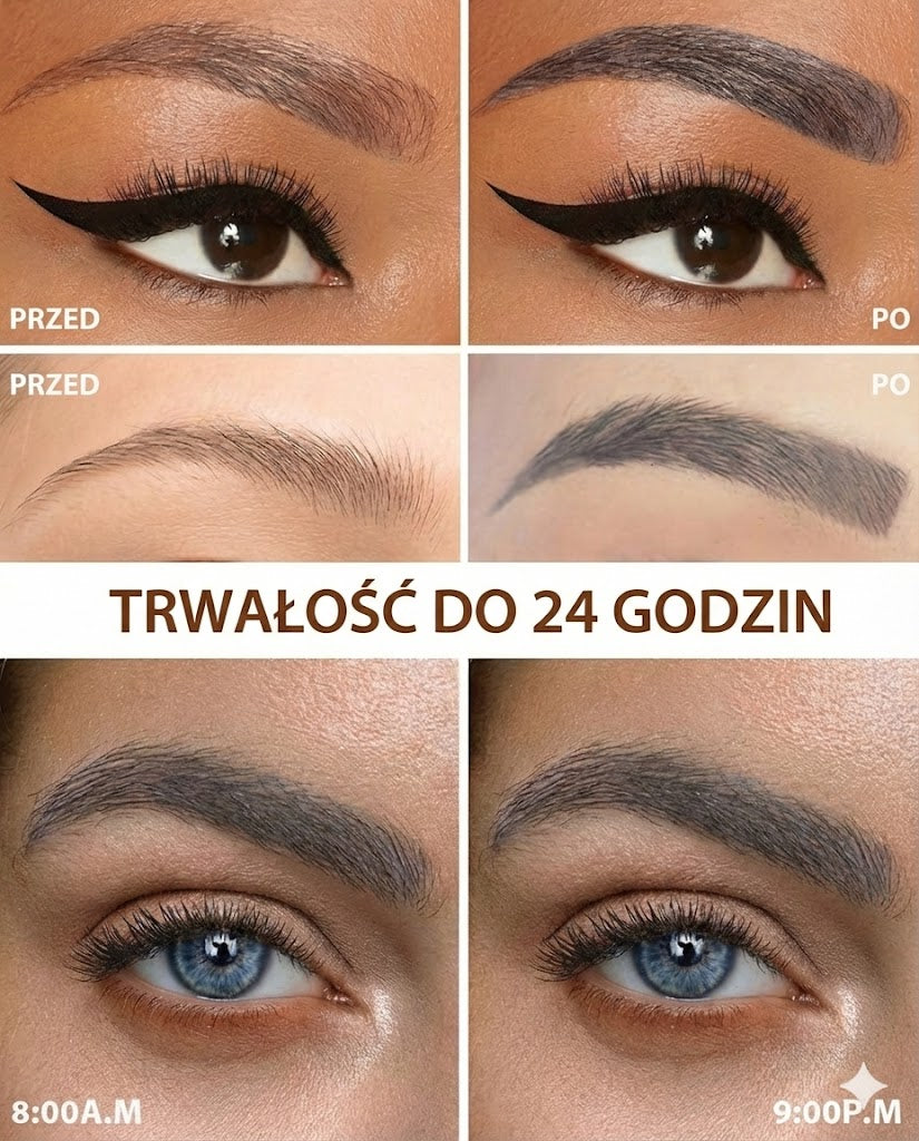 Mikroprecyzyjna kredka do brwi – wodoodporna, z mikro-widelkową końcówką – naturalny efekt