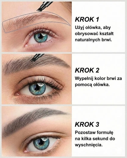 Mikroprecyzyjna kredka do brwi – wodoodporna, z mikro-widelkową końcówką – naturalny efekt