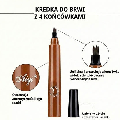 Mikroprecyzyjna kredka do brwi – wodoodporna, z mikro-widelkową końcówką – naturalny efekt