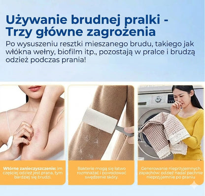 Tabletki do czyszczenia pralki – Usuwają kamień i nieprzyjemne zapachy – Głębokie czyszczenie – [Opakowanie 12 szt.] – Uniwersalne