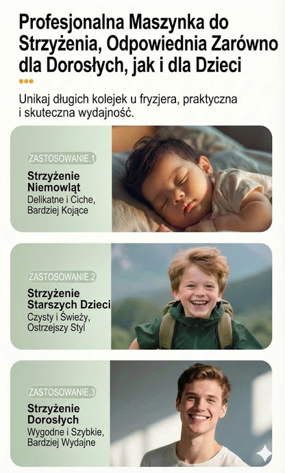 Maszynka do strzyżenia z funkcją odsysania włosów (bez bałaganu)