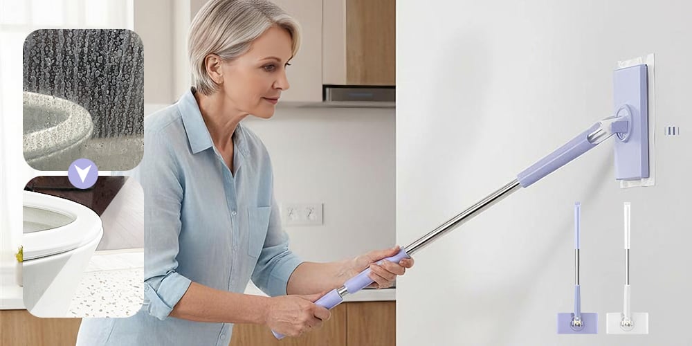 Ręczny mini mop – w zestawie 6 magicznych ściereczek czyszczących